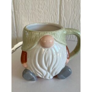 Cute Gnome Mug Green Hat White Beard‎ Coffee Cup Novelty Ceramic Drinkware